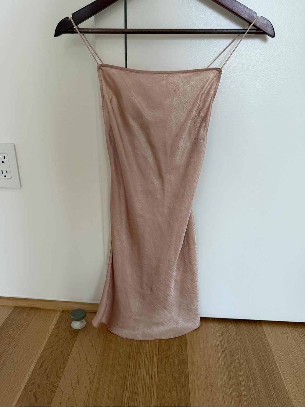 Aritzia Dusty Rose Satin Mini Dress